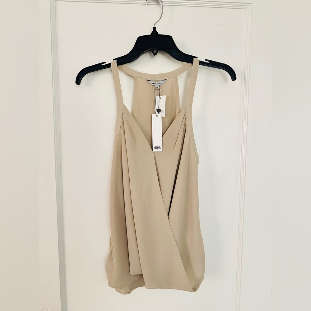 Naked Zebra Overlap Blouse NWT Size M